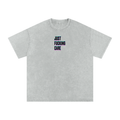 Just F*ing Care Light gray Oversized Tee